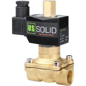 États-Unis Vanne solénoïde en laiton massif de 1/2 pouce, 110V AC, normalement ouverte, pour air, gaz, carburant - Product Image 1