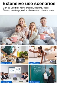 Projecteur de cinéma domestique intelligent LED Android 9 <span class=keywords><strong>avec</strong></span> mise au point automatique, correction trapézoïdale, portable, 600 ANSI Lumens, Full HD 1080P, 4K, 2+32G - Product Image 4