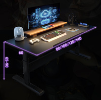 Table de jeu ergonomique réglable en hauteur, design moderne de haute qualité, bureau d'ordinateur pour chambre à coucher/salon