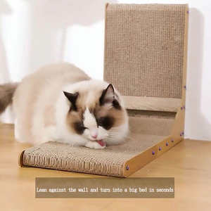 Estoque Durável Vertical L-Forma Destacável Gato Coçar Placa Estável Papelão Brinquedo Do Gato <span class=keywords><strong>Scratcher</strong></span> Atacado <span class=keywords><strong>Cat</strong></span> Trees <span class=keywords><strong>Scratcher</strong></span> - Product Image 3