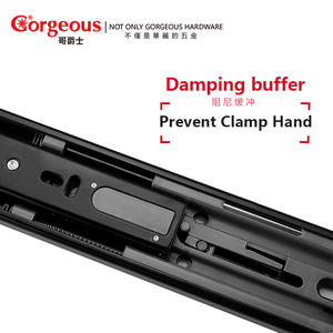 Rieles telescópicos de <span class=keywords><strong>cierre</strong></span> <span class=keywords><strong>suave</strong></span> de gran venta de 350 mm, 400 mm, 450 mm para muebles de cocina, comedor, dormitorio y gimnasio - Product Image 4