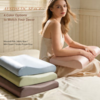 Oreiller de soutien cervical en mousse à mémoire de forme, design ondulé, écologique, hypoallergénique, emballé dans une boîte cadeau pour un sommeil doux