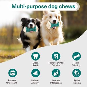 Personalizado Nueva llegada Durable Grado Alimenticio Nylon Giratorio Hueso Diseño Indestructible TPR Perro Juguete Mascota Masticar Juguete - Product Image 3