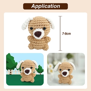 <strong>Starter</strong> Learn to Animal Beginner Diy Crochet Kit Needles Set <strong>Puppy</strong> Toy Crochet Dog Amigurumi Crochet Kit for Beginners - Product Image 3