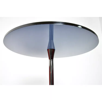 Table en acrylique noire avec support en métal Table en plastique Table basse pour salon