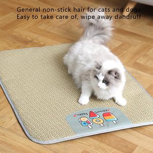 Tapis rafraîchissant personnalisé pour animaux de compagnie pour l'été, tapis rafraîchissant pour chien, tapis en rotin d'été respirant, résistant aux morsures, séchage rapide - Product Image 5