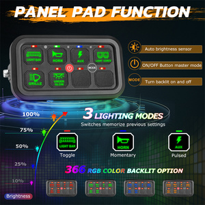 RGB 8 gang không dây 12V điều khiển từ xa bảng chuyển đổi điều kiện mới App hoạt động Marine & Thuyền Thiết bị chuyển mạch - Product Image 3