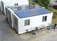 Villa préfabriquée conteneurisée moderne du milieu du siècle, extensible et détachable, 2 chambres, pour usage extérieur, taille personnalisable 20FT/40FT
