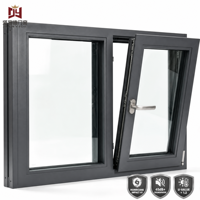 Porte battante moderne en alliage d'aluminium et acier inoxydable, approuvée pour les ouragans de la région de Miami-Dade, Floride, avec double vitrage insonorisé et garantie de 5 ans