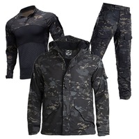 Veste tactique G8 de style américain, automne/hiver, doublée de polaire, épaisse et chaude, design camouflage, pour l'extérieur
