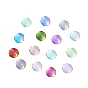 คริสตัลแก้วทรงครึ่งวงกลมก้นแบน สีรุ้ง สำหรับตกแต่งเล็บ งาน DIY เครื่องประดับ ขนาด 10 มม. แบบกลมวิบวับ - Product Image 5