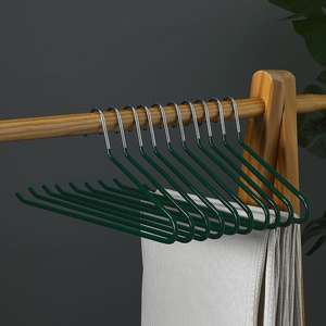 Venta al por mayor de PVC recubierto de ropa mágica pantalones percha ahorro de espacio antideslizante <span class=keywords><strong>ganso</strong></span> con ganchos de Metal para <span class=keywords><strong>el</strong></span> hogar organizador de almacenamiento - Product Image 2