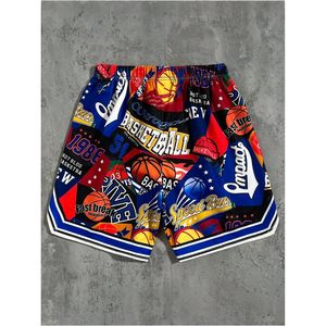 Short de basket-ball pour garçon FOXA, taille élastique, respirant, bordure rayée, 100% polyester, vêtements de sport - Product Image 2