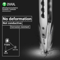 2UUL TW31 Pince à épiler en céramique isolée ultra dure Outil de réparation de précision pour cartes mères de téléphones portables