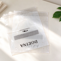 Sacs en plastique translucides mats en CPE pour vêtements, bonnets tricotés et pantalons, avec logo personnalisé, vente en gros d'usine