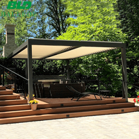 Pergola motorisée à lames orientables imperméable en aluminium pour terrasse extérieure, personnalisable, 16 x 12 pieds