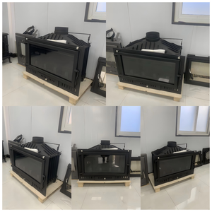 เตาผิงไม้แบบตั้งพื้นทันสมัยสำหรับใช้ในห้องนอน พร้อมโครงสร้างเหล็กคอร์เทนและเหล็กหล่อ - Product Image 5