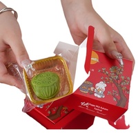 Boîte en carton de qualité alimentaire pour gâteaux de lune de mi-automne au design traditionnel 2026, avec coffret cadeau de 6 pièces et sac à main