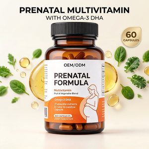 Cápsulas de Multivitaminas Prenatales OEM, 60 Cápsulas, Suplemento para el Embarazo, Suplemento Herbal de Fábrica - Product Image 1