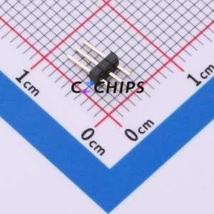 A127UP-ZD03P Pin Header Through hole Component (THT),P=1.27mm Connector 1x3P 1.27mm Pin Header Single Row - Product Image 2