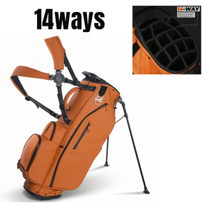 Bolsa de <span class=keywords><strong>Golf</strong></span> ASL de 14 Compartimentos, de Cuero, Impermeable, con Soporte, Entrega en 7 Días para Clientes de EE. UU. - Product Image 1