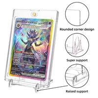 Support de Présentation Stéréoscopique Réglable pour Cartes – Présentoir en Acrylique Transparent pour Cartes TCG et Sportives, Idéal pour Slabs et Toploaders Gradés