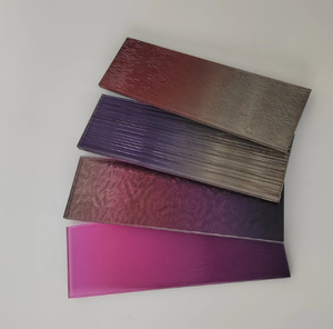 Panneau de verre artistique laminé avec maille métallique, style décoratif pour cloisons de bâtiments, décoration intérieure de maison et de bureau - Product Image 1