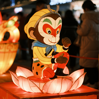 Personnalisé singe roi lanterne chinois culturel Art décor pour Festivals maison Temple décor pour Thanksgiving fête des pères cadeau