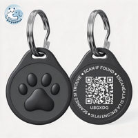 Étiquette d'identification pour animaux de compagnie en silicone souple NFC, code QR, étiquette intelligente avec nom d'animal, anti-perte, pour collier de chien ou de chat, avec profil d'animal en ligne gratuit