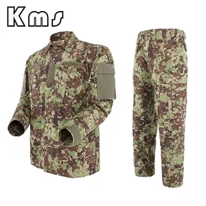KMS热卖准备发货批发绿色数码迷彩礼仪训练服希腊迷彩狩猎服