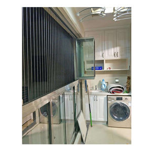 カスタマイズされたシングルフレームレスガラスアルミニウム折りたたみ窓アコーディオン水平バイ折りたたみ窓 - Product Image 4