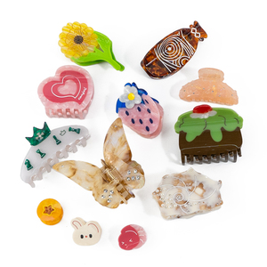 إكسسوارات شعر مخصصة من الأسيتات، مشابك شعر، مشابك شعر مخلبية، إكسسوارات نسائية احترافية، تصنيع حسب الطلب (OEM/ODM). الشركة المصنعة - Product Image 1