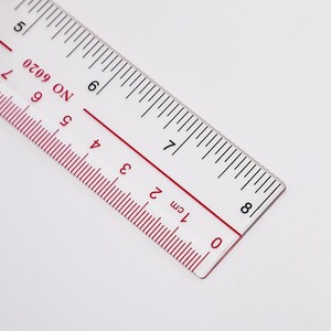 Righello dritto trasparente in plastica da 15 cm, doppia scala centimetrica e in <span class=keywords><strong>pollici</strong></span>, trasparente, per scuola e ufficio, con logo personalizzabile. - Product Image 4