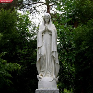 Église extérieure Vierge Marie Statue en marbre - Product Image 5