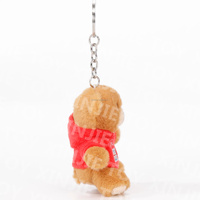 Porte-clés en fourrure d'animal Porte-clés personnalisable en peluche d'animal Porte-clés en peluche d'ours avec OEM ODM