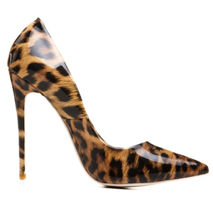 Women Sexy Leopard High Heels on Pointy Toe Stiletto Super High Pumps Large Size 45 Basic Dress <b>Shoes</b> Prom Party <b>Shoes</b> - Product Image 3