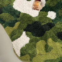 Tapis HENGJIU épais 3D effet mousse, tapis de sol irrégulier inspiré de la forêt, tapis touffeté inspiré de la nature, pour salon, chambre à coucher, décoration esthétique