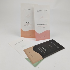 Tùy Chỉnh Con Dấu Nhiệt Nhựa Độ Ẩm Bằng Chứng Mặt Nạ Trên Khuôn Mặt Phân Hủy Sinh Học Kraft Túi Giấy Mỹ Phẩm Mẫu Gói Sinh Thái Thân Thiện Với Bao Bì - Product Image 5