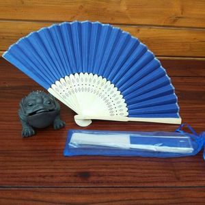 Customized Logo Wedding Hand Fan in Traditional Folding Design Personalized DIY Style Promotional <b>Gift</b> in Organza Bag - Product Image 5