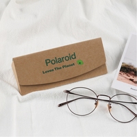 Vente en gros de boîte d'emballage de lunettes en papier avec logo personnalisé étuis à lunettes pliants triangulaires pour hommes et femmes étui à lunettes plié gaufrage