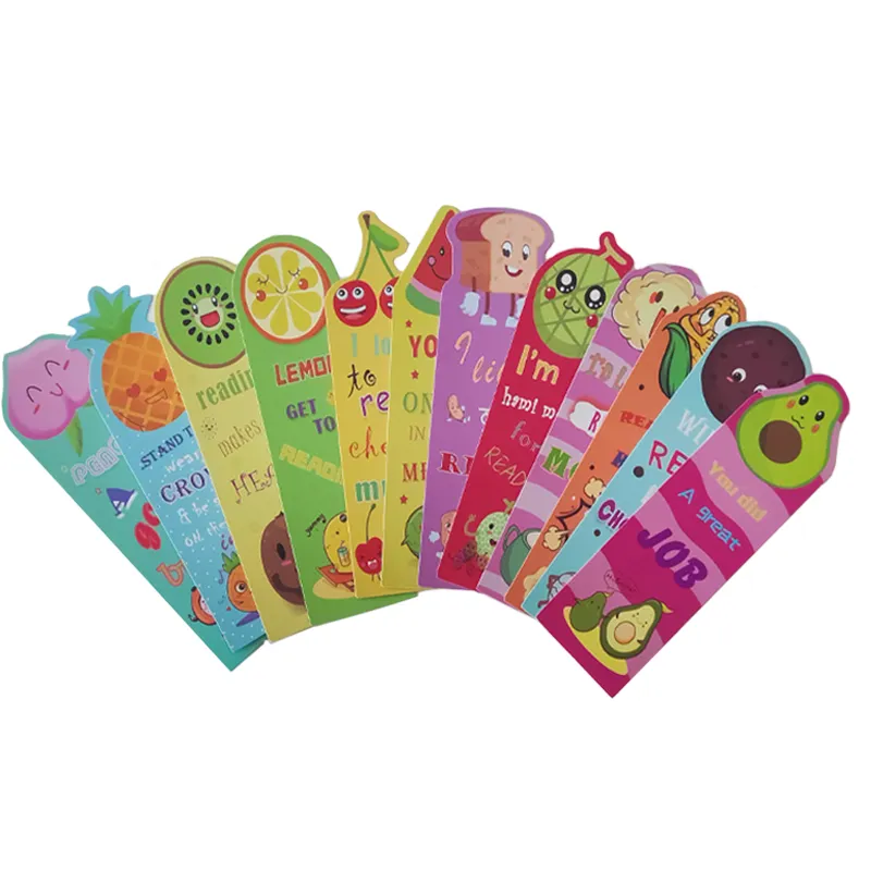 36 PCS Scented Kids Scratch And Sniff Fruit Food Theme Bookmarks