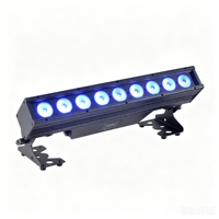 Barre de lumière LED sans fil pour extérieur, étanche IP65, alimentée par batterie 13200 mAh, 9x15W RGBWAUV, pour éclairage de scène