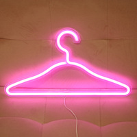 5V USB acrylique cintre Led néon lumière signe rose cintres lampe au néon pour la maison magasin de vêtements décoration