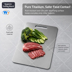 Tabla de Cortar de <span class=keywords><strong>Titanio</strong></span>, Mejor que la Madera y el Plástico, Doble Cara, No Tóxica, Libre de BPA, Antibacteriana, Grande, 16x11 Pulgadas - Product Image 1