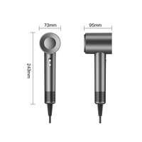 Sèche-cheveux professionnel OEM 110000 tr/min avec moteur DC, diffuseur ionique, buse, conception portable haute vitesse, 3 réglages de vitesse