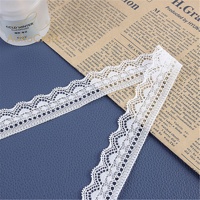 Ruban de dentelle élastique extensible blanc pour accessoires de sous-vêtements en gros