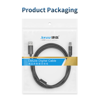 Câble de données USB 2.0 Jasoz 0,5 m noir, charge rapide 3A, type B mâle, tressé, cuivre pur, pour ordinateur, imprimante, scanner, usage bureautique