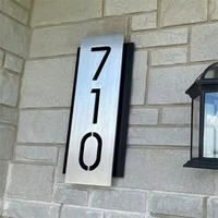 Numéros de maison 3D en acier inoxydable personnalisés, étanches, à LED, signalisation murale, alimentation DC/AC pour les écoles, les parcs, la décoration des bâtiments