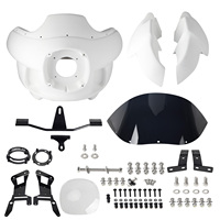 Carénages avant supérieur et inférieur avec kit de montage pour phare 7 "pour Harley Dyna 2006-2017
