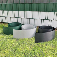 Bokor Anthracite Clôture en PVC rigide à lattes pour jardin, occultante, avec motif tressé, pour portails et en rouleau